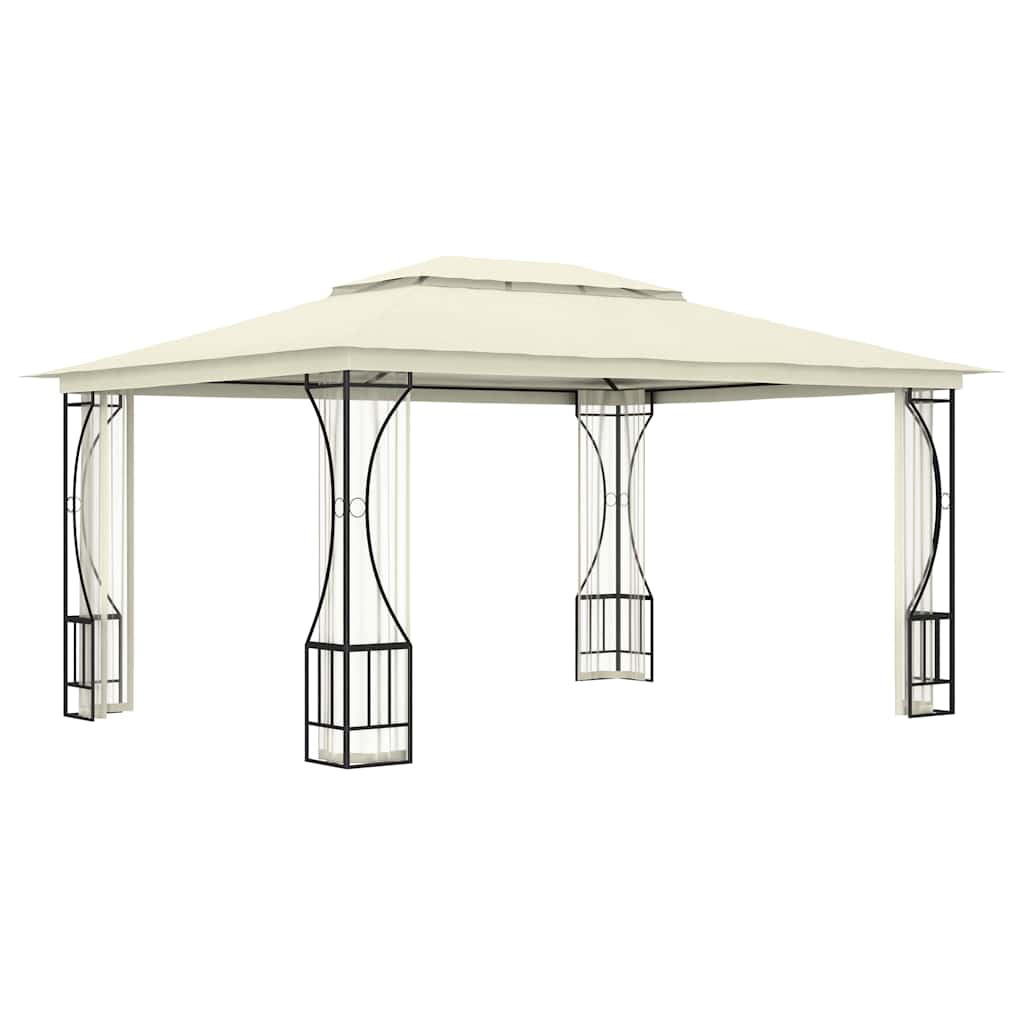 vidaXL Gazebo with Nets 300x400x265 cm Cream 3