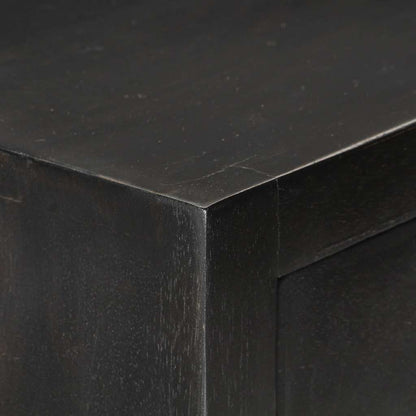 vidaXL Drawer Cabinet Black and Gold 45x30x105 cm Solid Mango Wood 6