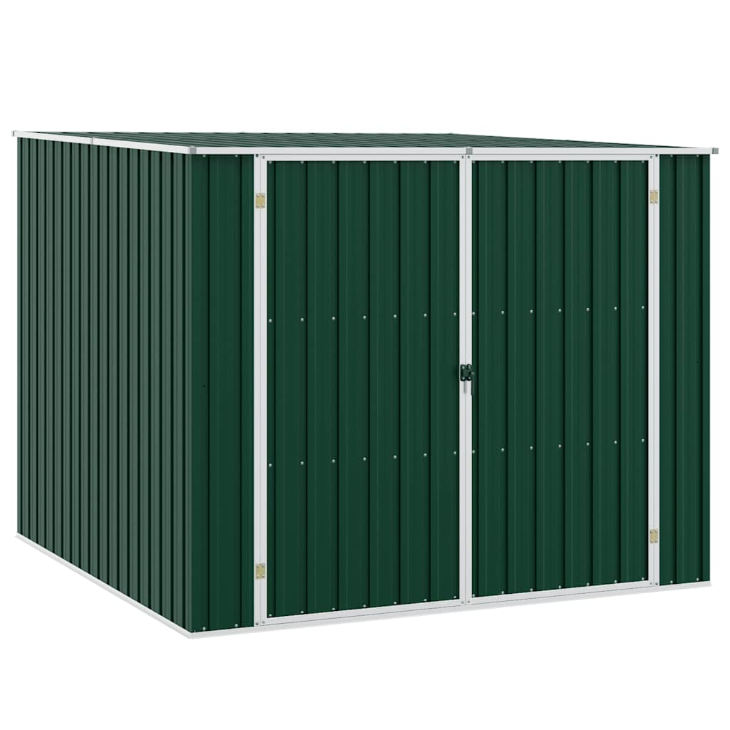 46253 vidaXL Garden Shed Green 195x198x159 cm Galvanised Steel 2