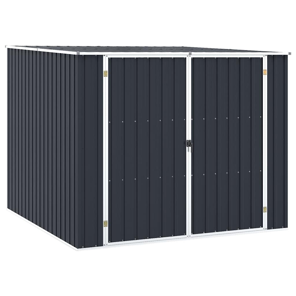 46255 vidaXL Garden Shed Anthracite 195x198x159 cm Galvanised Steel 2