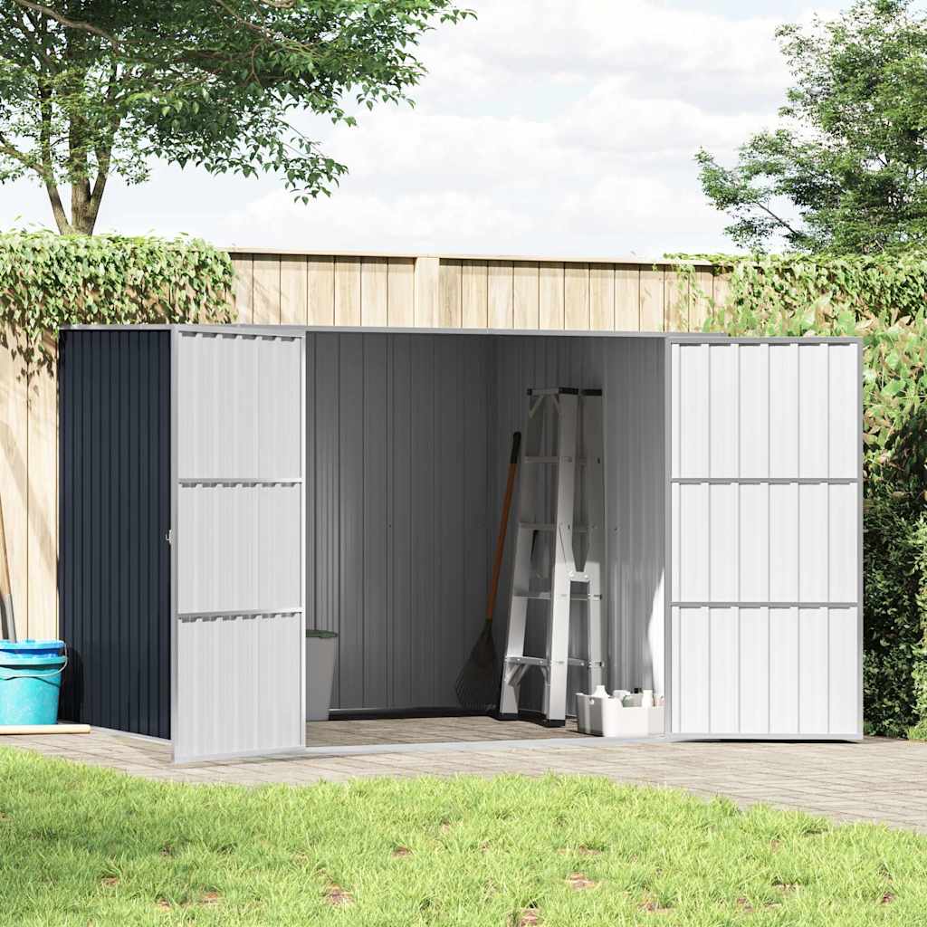 46255 vidaXL Garden Shed Anthracite 195x198x159 cm Galvanised Steel 3