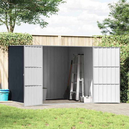 46255 vidaXL Garden Shed Anthracite 195x198x159 cm Galvanised Steel 3