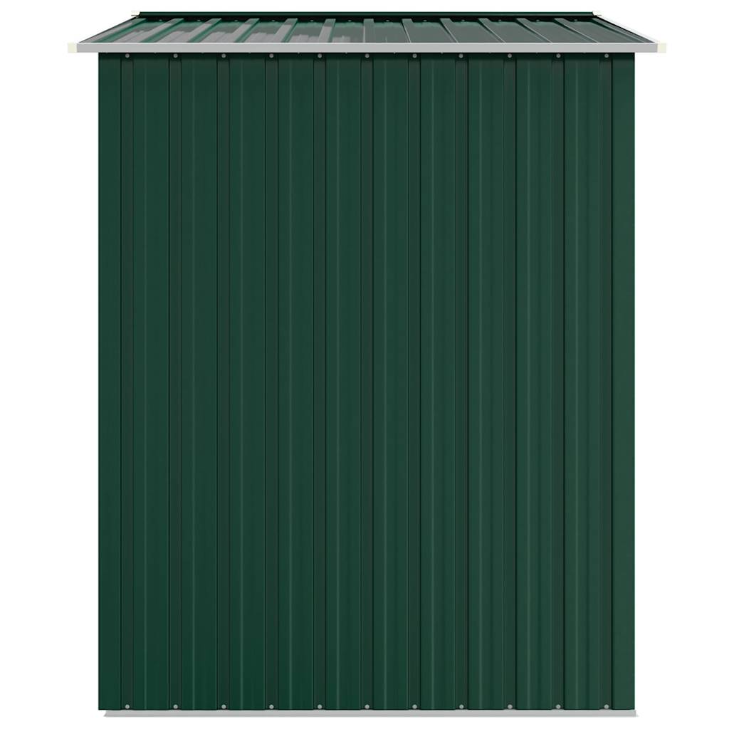 vidaXL Garden Shed Green 205x129x183 cm Galvanised Steel 5