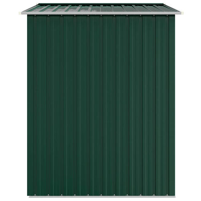 vidaXL Garden Shed Green 205x129x183 cm Galvanised Steel 5