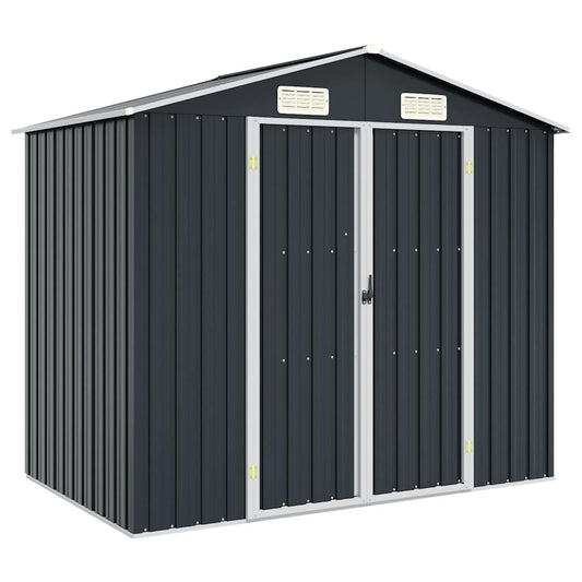 Garden Shed 205x129x183 cm Galvanised Steel Anthracite