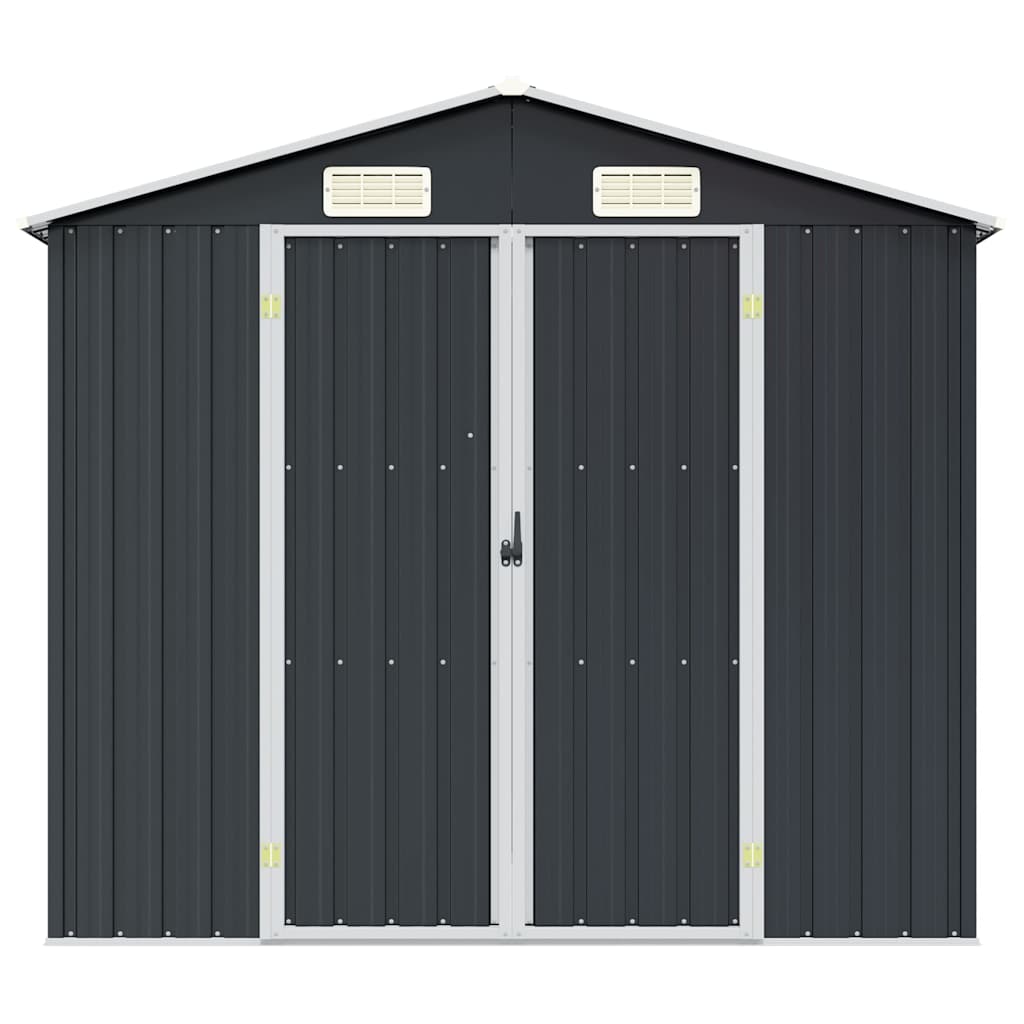 vidaXL Garden Shed Anthracite 205x129x183 cm Galvanised Steel 4