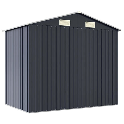 vidaXL Garden Shed Anthracite 205x129x183 cm Galvanised Steel 6