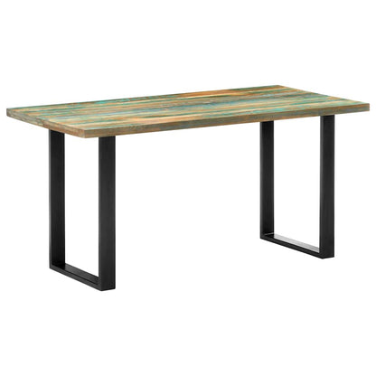 vidaXL Dining Table 160x80x75 cm Solid Reclaimed Wood 1