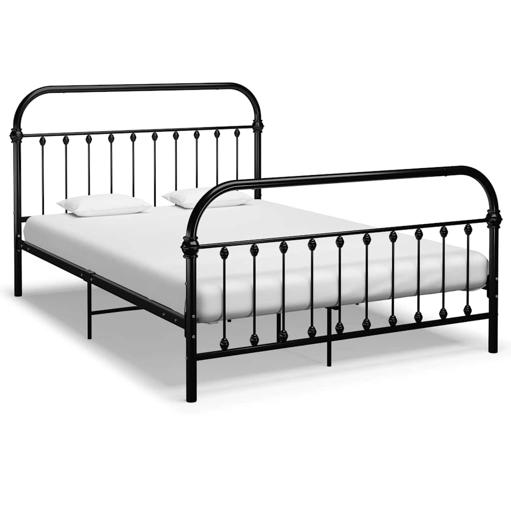 Bed Frame without Mattress Metal Black 160 x 200 cm