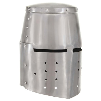 Medieval Knight Helmet Antique Replica LARP Silver Steel Model 1