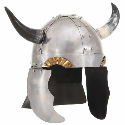 Medieval Knight Helmet Antique Replica LARP Silver Steel Model 21