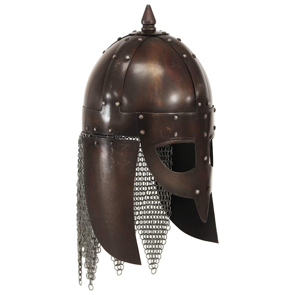 Medieval Knight Helmet Antique Replica LARP Silver Steel Model 5