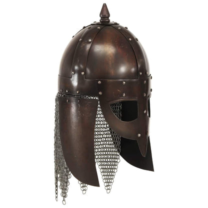 Medieval Knight Helmet Antique Replica LARP Silver Steel Model 5