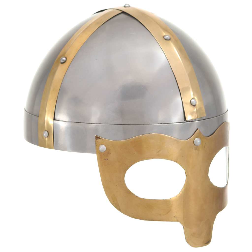 Medieval Knight Helmet Antique Replica LARP Silver Steel Model 18