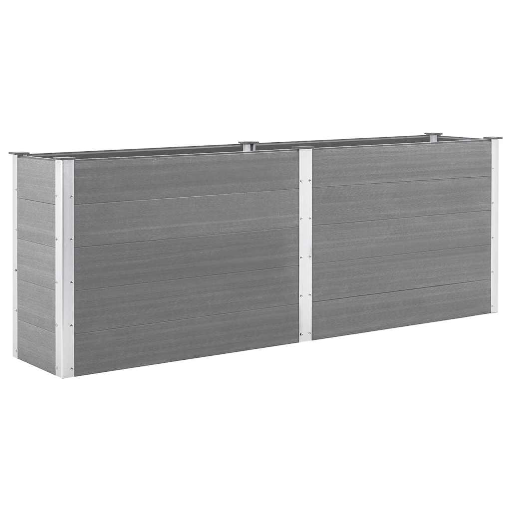 vidaXL Garden Raised Bed 250x50x91 cm WPC Grey 2