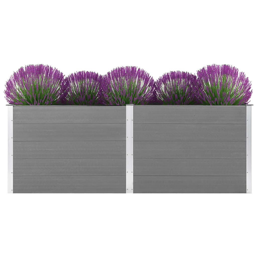 vidaXL Garden Raised Bed 250x50x91 cm WPC Grey 6