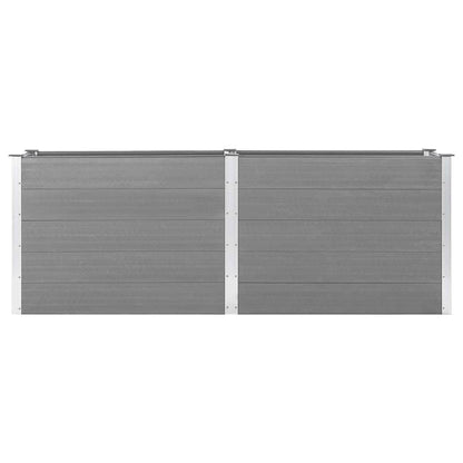 vidaXL Garden Raised Bed 250x50x91 cm WPC Grey 3