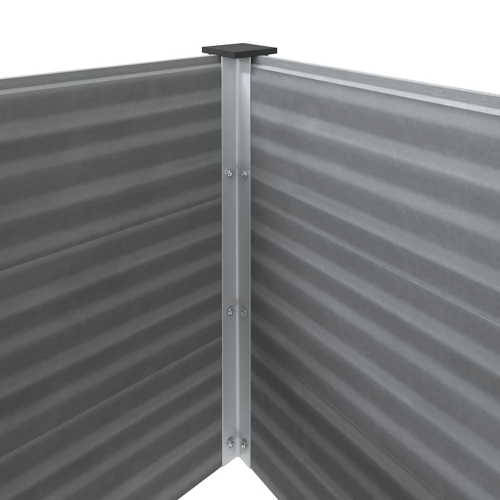 vidaXL Garden Raised Bed 250x50x91 cm WPC Grey 5