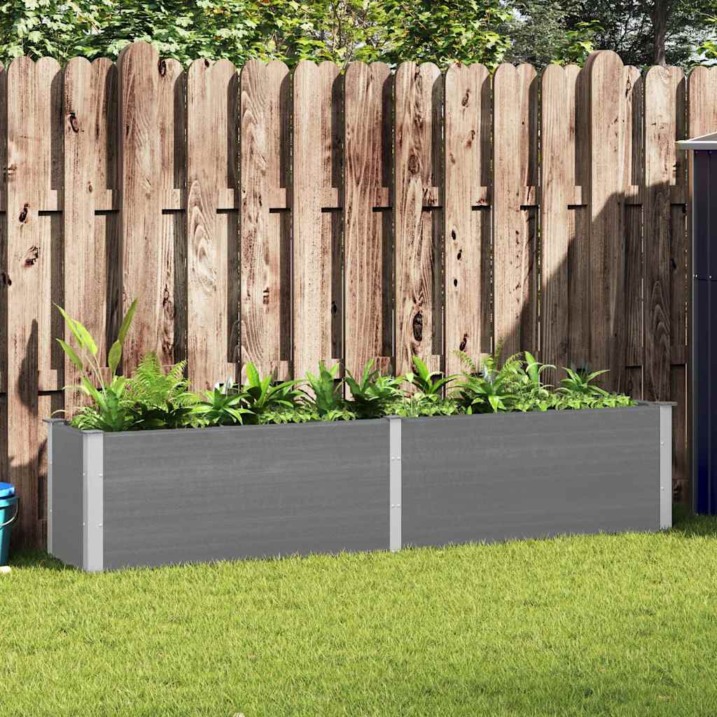 vidaXL Garden Raised Bed 250x50x91 cm WPC Grey 1