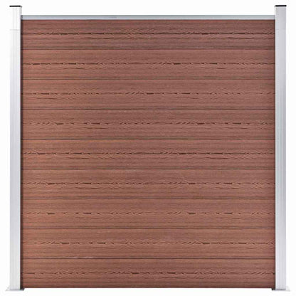 49066 vidaXL Garden Fence WPC 180x186 cm Brown 1