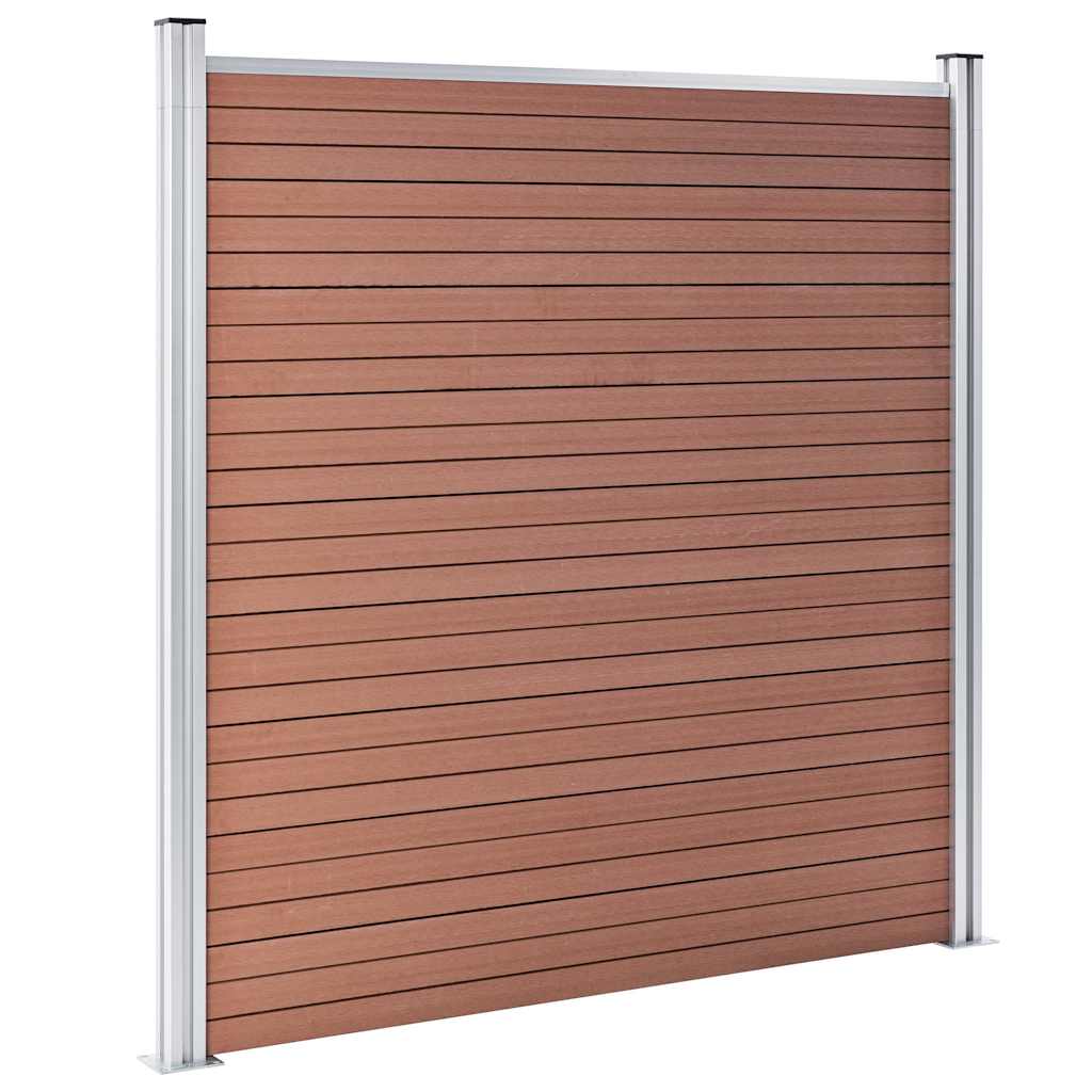 49066 vidaXL Garden Fence WPC 180x186 cm Brown 2