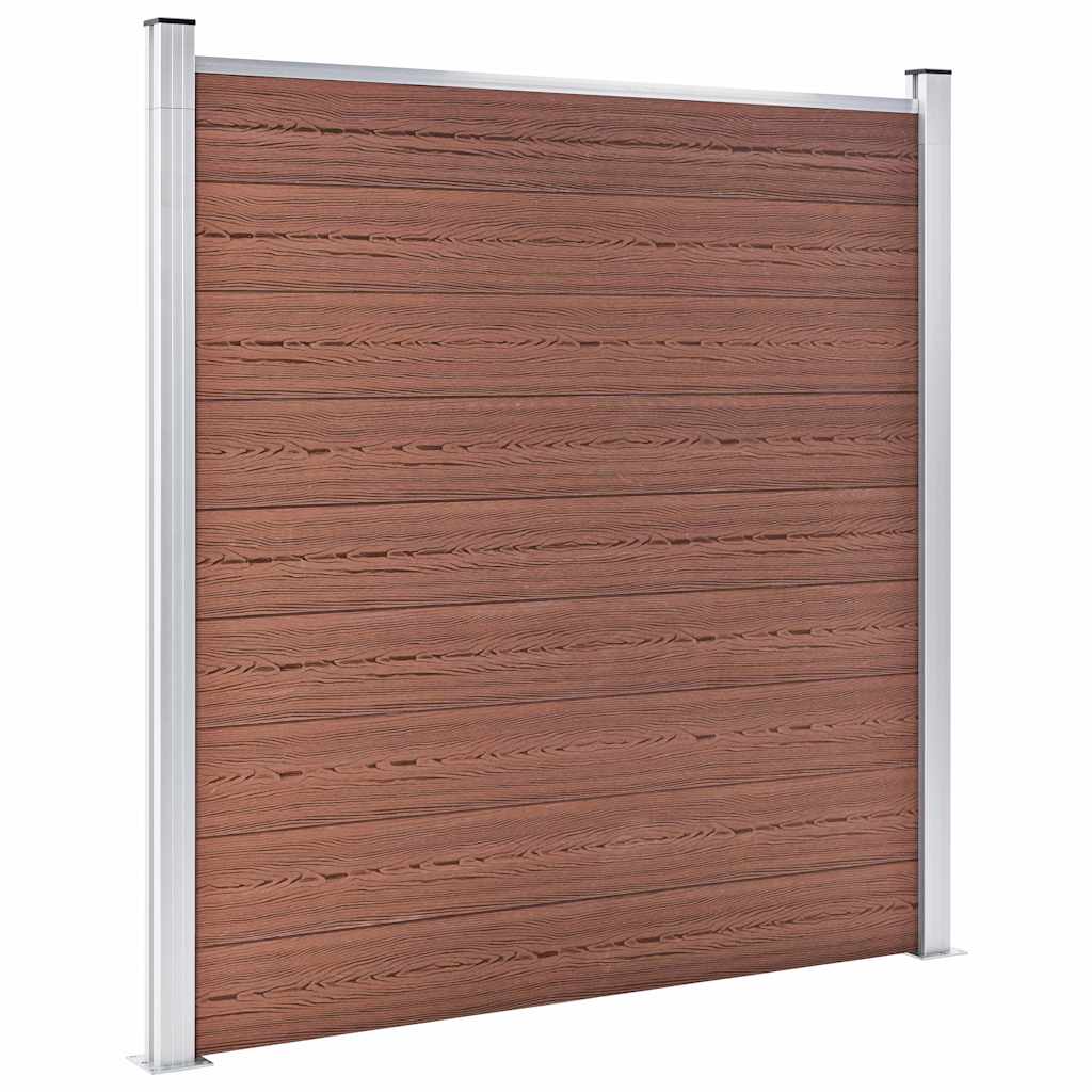 49066 vidaXL Garden Fence WPC 180x186 cm Brown 3