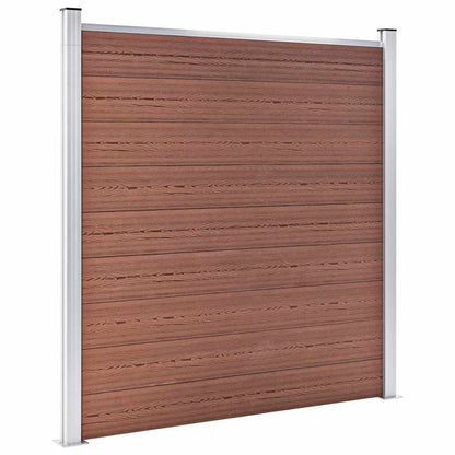 49066 vidaXL Garden Fence WPC 180x186 cm Brown 3