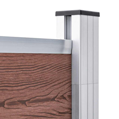 49066 vidaXL Garden Fence WPC 180x186 cm Brown 4