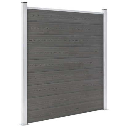49067 vidaXL Garden Fence WPC 180x186 cm Grey 1