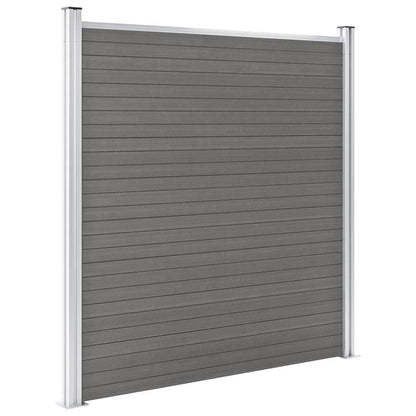 49067 vidaXL Garden Fence WPC 180x186 cm Grey 2