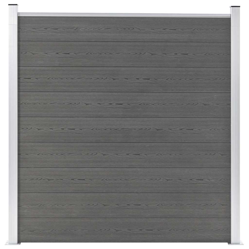 49067 vidaXL Garden Fence WPC 180x186 cm Grey 3