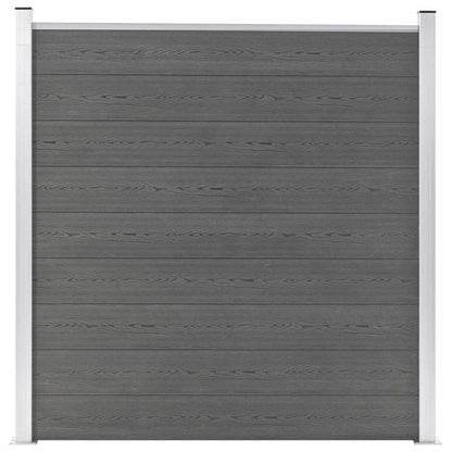 49067 vidaXL Garden Fence WPC 180x186 cm Grey 3