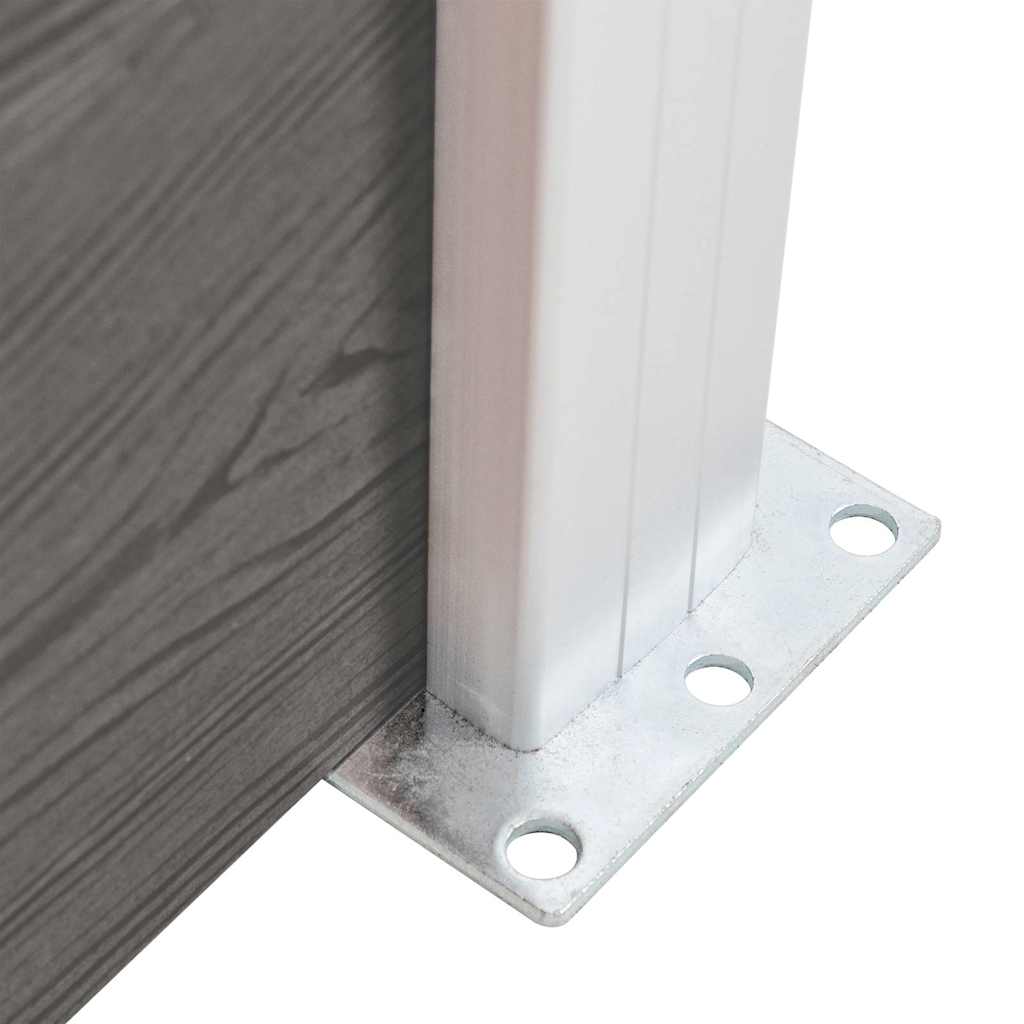 49067 vidaXL Garden Fence WPC 180x186 cm Grey 5