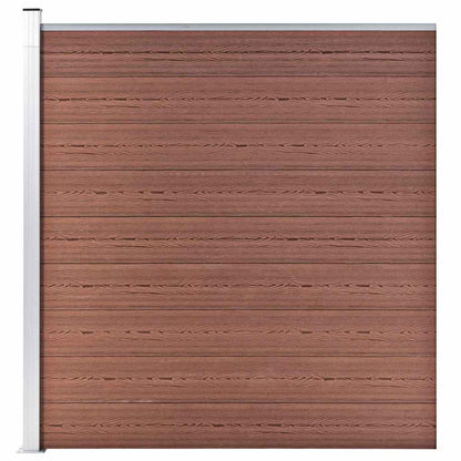 49068 vidaXL Garden Fence WPC 175x186 cm Brown 1