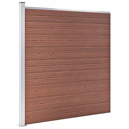 49068 vidaXL Garden Fence WPC 175x186 cm Brown 2