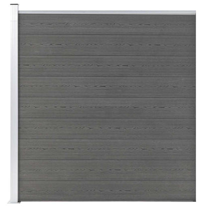 49069 vidaXL Garden Fence WPC 175x186 cm Grey 3