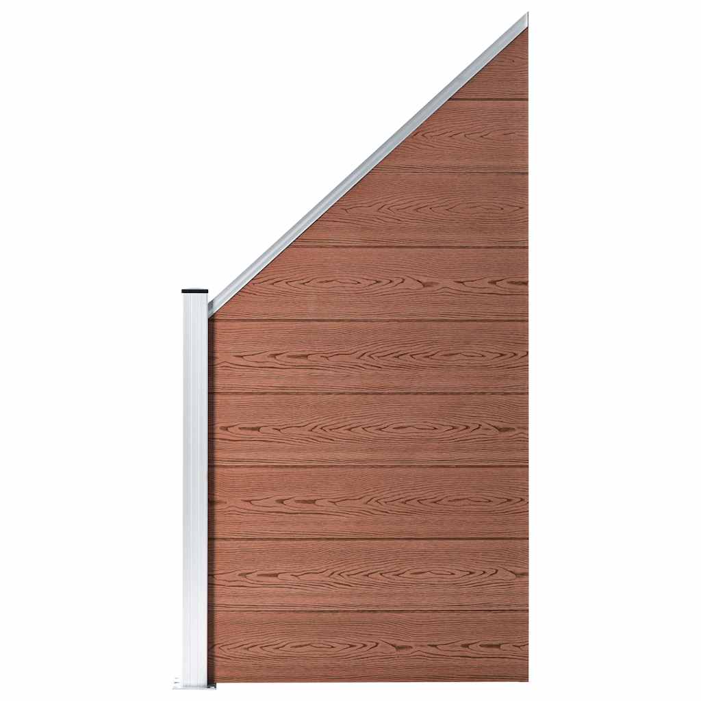vidaXL WPC Fence Set 273x186 cm Brown