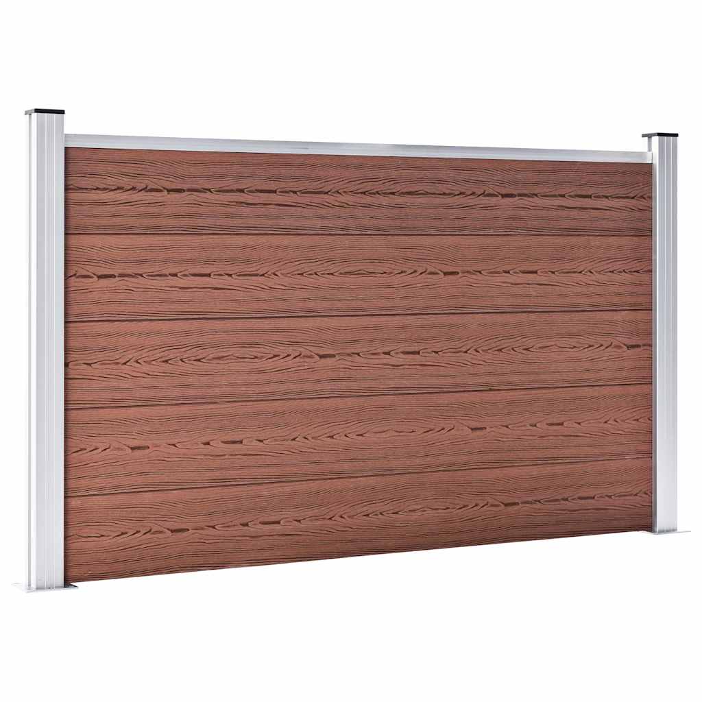 vidaXL Garden Fence WPC 180x105 cm Brown 2
