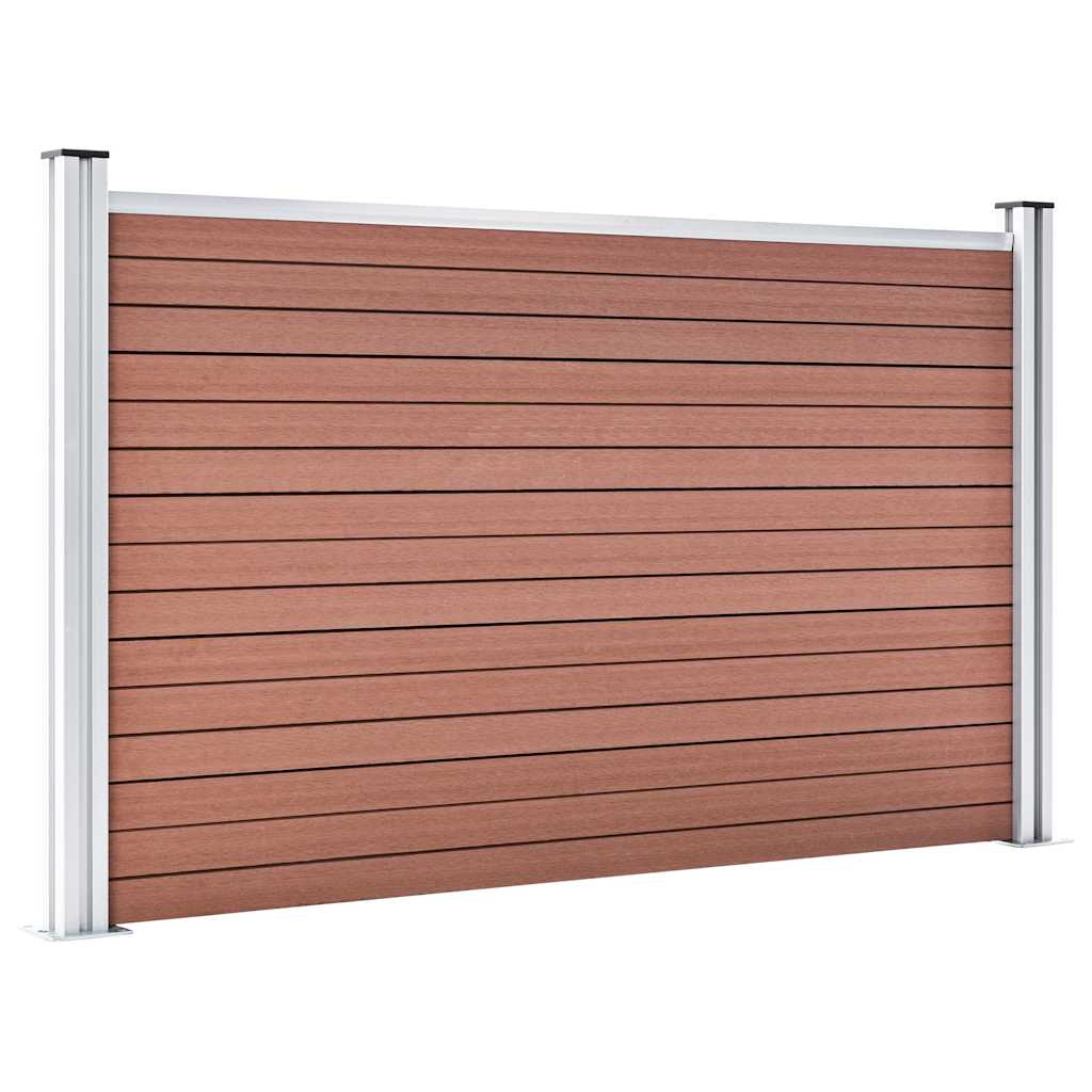 vidaXL Garden Fence WPC 180x105 cm Brown 3