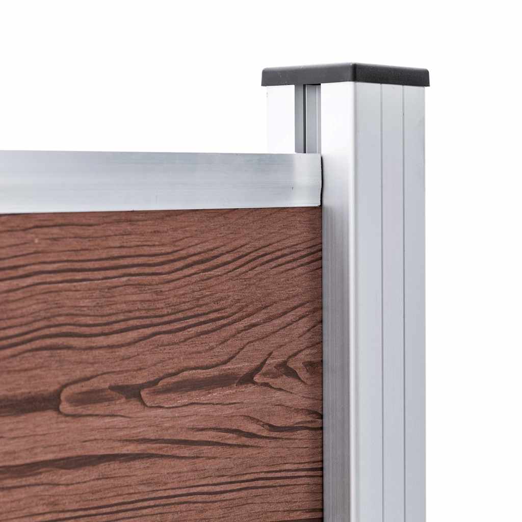 vidaXL Garden Fence WPC 180x105 cm Brown 4
