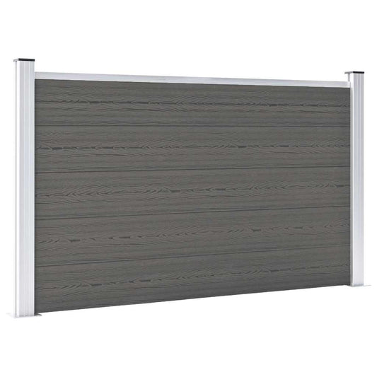 vidaXL Garden Fence WPC 180x105 cm Grey 1