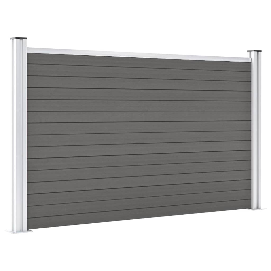 vidaXL Garden Fence WPC 180x105 cm Grey 2