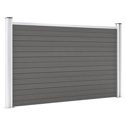 vidaXL Garden Fence WPC 180x105 cm Grey 2