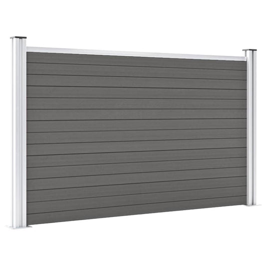 vidaXL Garden Fence WPC 180x105 cm Grey 2
