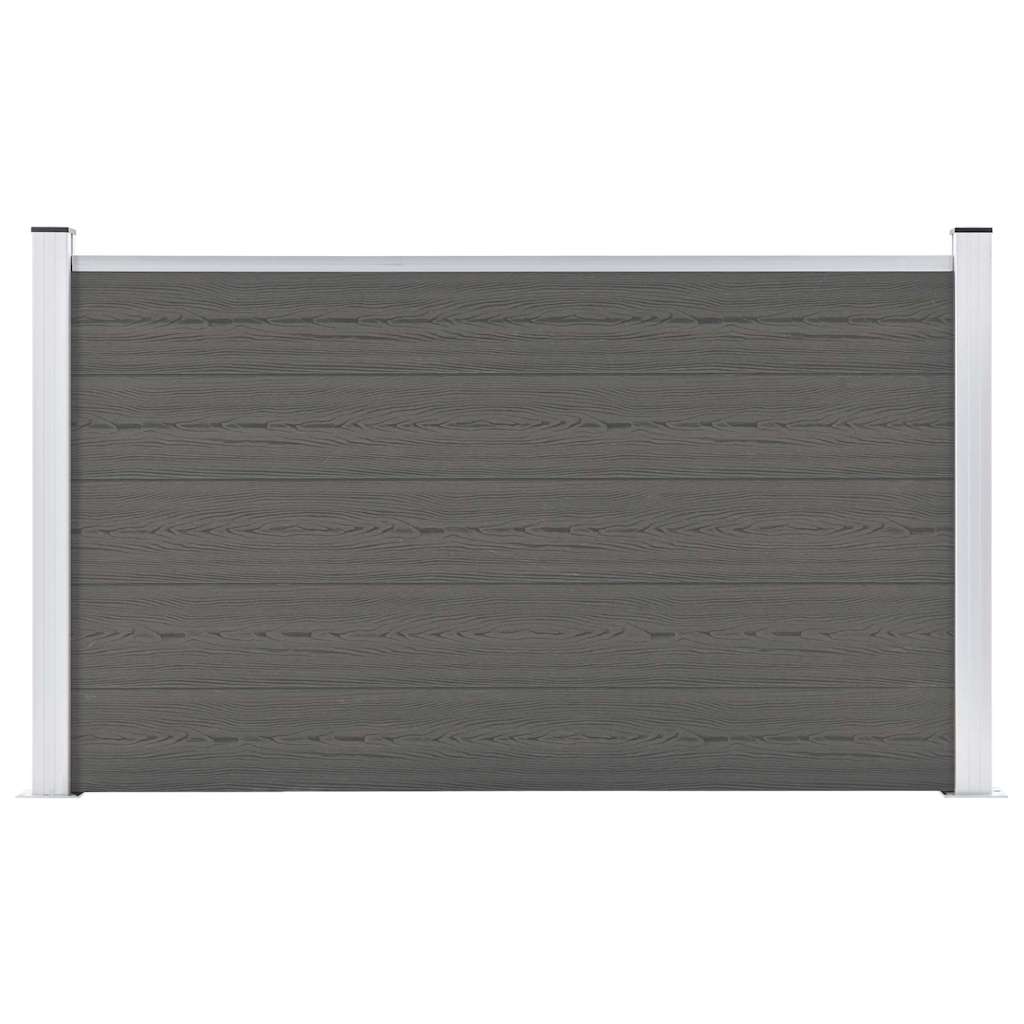 vidaXL Garden Fence WPC 180x105 cm Grey 3