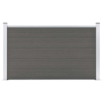 vidaXL Garden Fence WPC 180x105 cm Grey 3