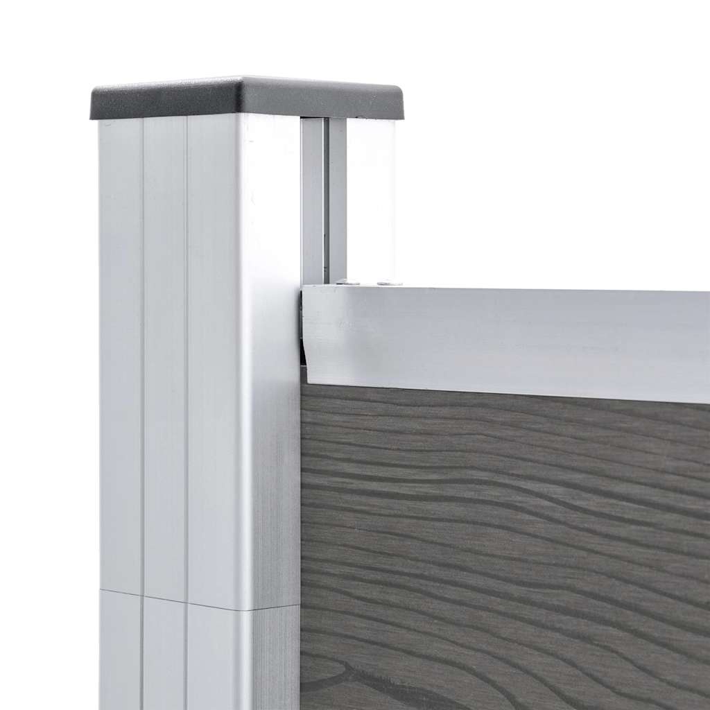 vidaXL Garden Fence WPC 180x105 cm Grey 5