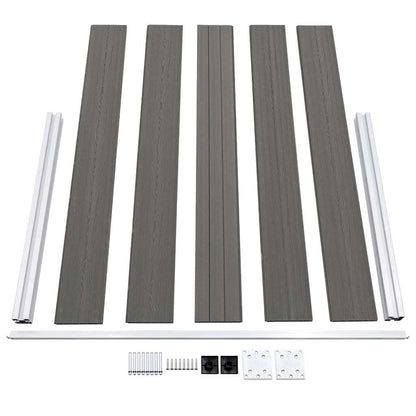 vidaXL Garden Fence WPC 180x105 cm Grey 6