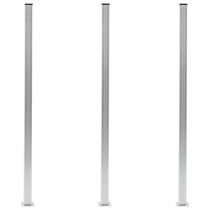 49077 vidaXL Fence Posts 3 pcs Aluminium 185 cm 1