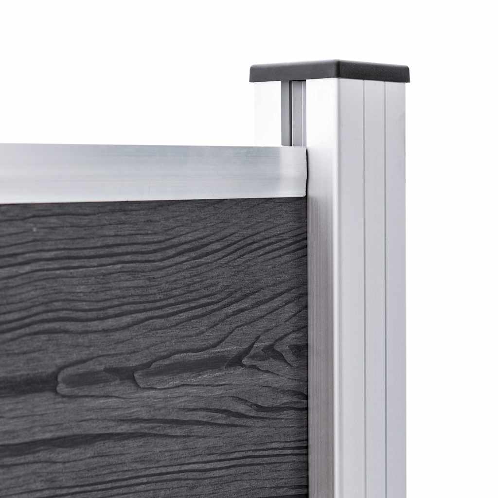 49077 vidaXL Fence Posts 3 pcs Aluminium 185 cm 4